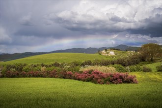 Rainbow in landscape near Piazza Armerina