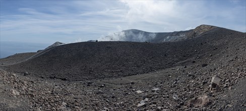 View over the large crater