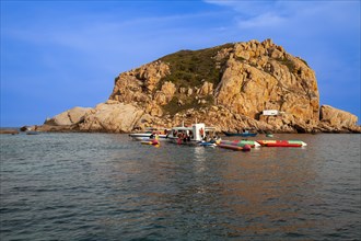 Rocky coastal of island Hon Tai