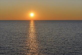 Sunset over the calm North Sea