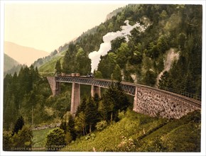 Viaduct and gorge of the Hoellental in the Black Forest