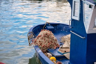 Boat in the fishing port of Trani