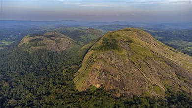Aerial of the granite mountains in Central Guinea
