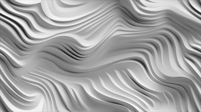 Truly seamless tile of white wavy abstract background