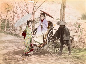 Japanese Women in Traditional Geisha Costume