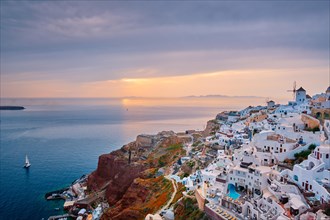Famous greek iconic selfie spot tourist destination
