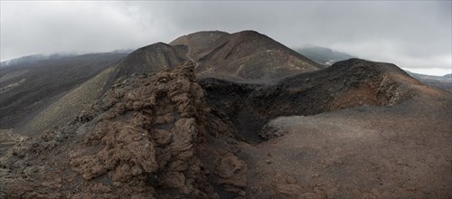 Secondary crater and volcanic landscape of Etna