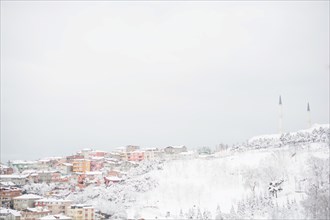 Winter views from Uskudar of istanbul in Turkey