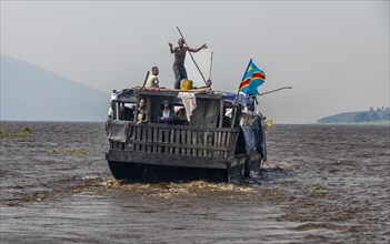 Riverboat on the Congo river