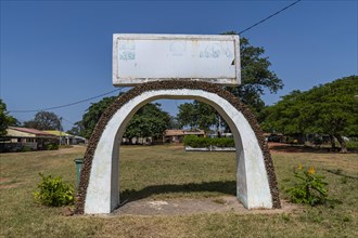 Monument at the Unesco site Kunta Kinteh or James island