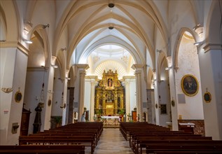 Interior of the church Esglesia de Sant Bartomeu