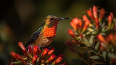The beautiful endangered rufous hummingbird