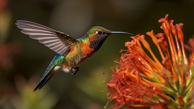 The beautiful endangered rufous hummingbird