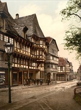 The market street of Goslar in the Harz Mountains