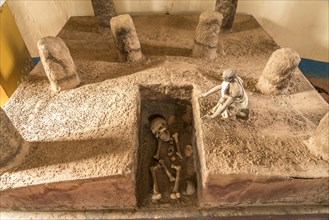 Model of a burial site under the stone circles of Wassu