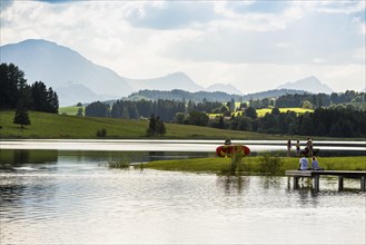 Bathing area at the Forggensee