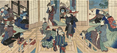 Scenes in a brothel around 1840 in Japan