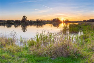 Sunset on the Aller near Jeversen