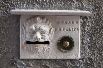 Marble letterbox and bell button