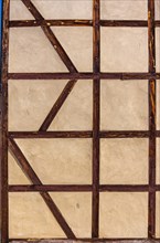 Patterns from the frames and compartments of a historic half-timbered architecture
