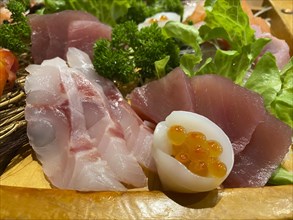 Mixed sashimi sushi platter