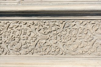 Ottoman marble carving art in detail