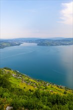 Aerial View over Lake Lucerne and Mountain in Burgenstock