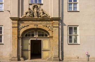 Main portal of the historic St.-Annen-Hospital