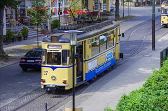 Railcar of the Woltersdorf tram running between Berlin-Rahnsdorf and Woltersdorf