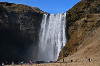 Skogafoss Waterfall on the South Coast of Iceland