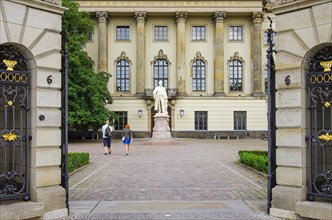 Inner courtyard Humboldt University with Helmholtz Monument