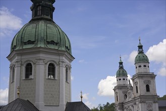 View of Salzburg Cathedral and St. Peter's Abbey