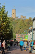 Godesburg Castle and group of people in Bad Godesberg
