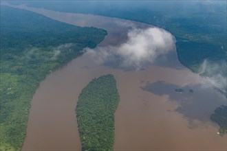 Aerial of the Congo river