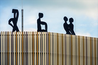 Silhouette Figures on the Museum of Contemporary Art