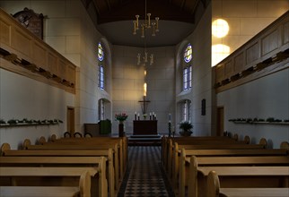 Interior view of the church of Gross-Ziethen