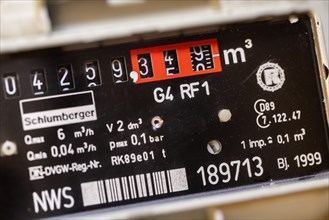 Gas meter in a flat