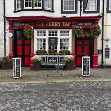 Red and white fronted pub