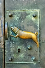 Door handle created by the sculptor Heinrich Apel in the 1970s