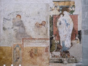 Old frescoes in the Minster of St. Mary and St. Mark