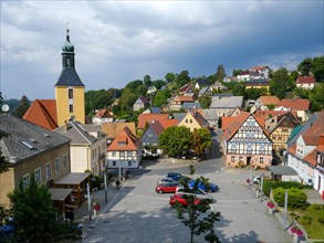 View over the market place of Hohnstein