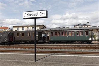 Historic wagons at Radebeul-Ost station