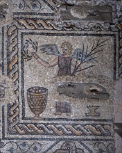 Early Christian floor mosaics from the 4th century in the Romanesque Basilica of Aquileia