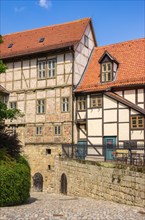 Historic medieval castle and abbey buildings on the Schlossberg