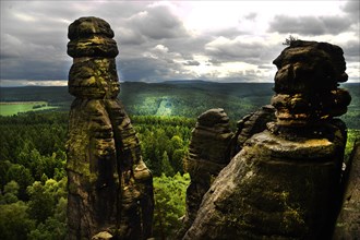 The Elbe Sandstone Mountains in Saxony are characterised by bizarre rock formations and are a popular tourist and hiking area