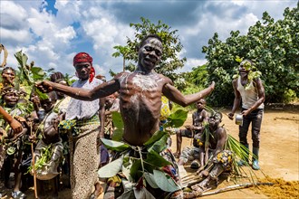 Pygmy man dancing