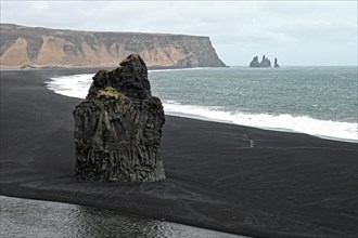 Reynisfjara Black Sand Beach on the South Coast of Iceland