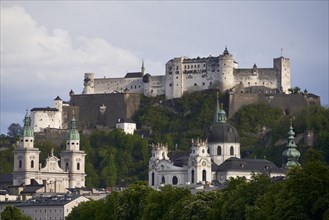 View of the Old Town and Hohensalzburg Fortress