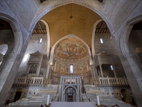Romanesque Basilica of Aquileia with frescoes from the early Christian period to the 12th century