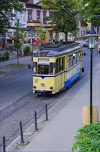 Railcar of the Woltersdorf tram running between Berlin-Rahnsdorf and Woltersdorf